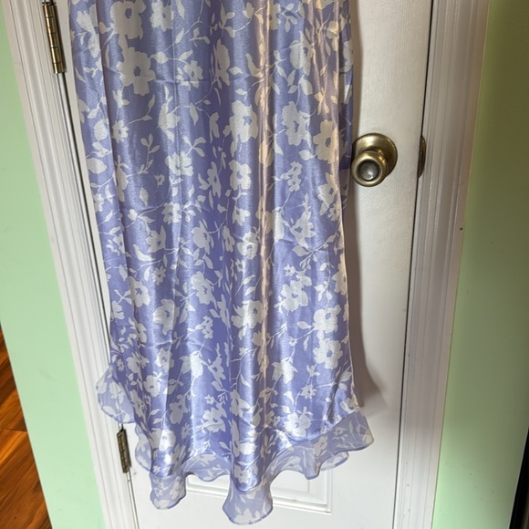 Oscar De La Renta Pink Label Vintage Lavender Soft Floral Nightgown Size Large - Picture 3 of 7